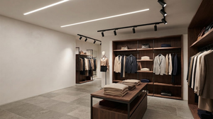 Smart LED retail lighting creating flexible lighting zones in a European flagship store