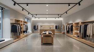 Smart LED track lighting combining zoning and accent illumination in retail
