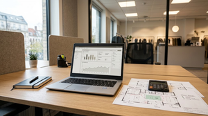 Energy monitoring workstation for reviewing retail lighting consumption and operating schedules.